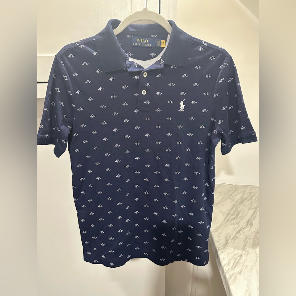 Ralph Lauren Dark Blue Polo Shirt with White Accents